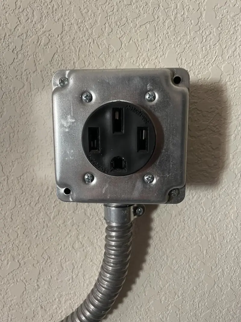 NEMA 14-50 outlet installed for Electrical Panel Upgrade in Hemet